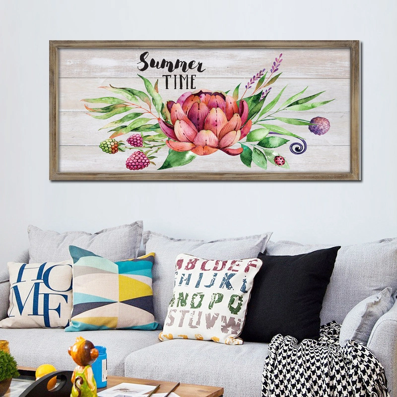 Custom Summer Time Vintage Frame UV Print Wood Wall Sign