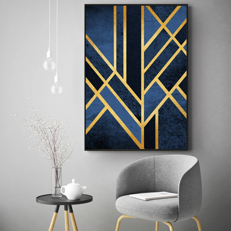 Modern Abstract Decorative Painting Post-Modern Living Room Dining Room Bedroom Triptych Office Club Hotel Atmospheric Wall Painting