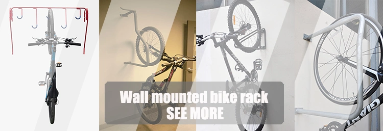 Triangle Black Coated Metal Wall Display Bike Hangers