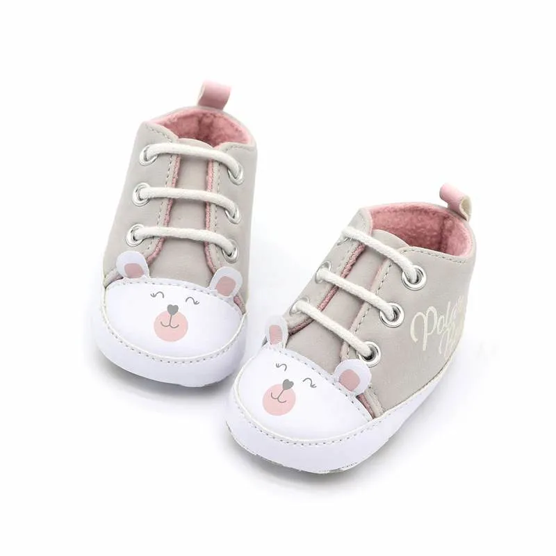 Factory Baby Shoes Gift Baby Casual Canvas Cartoon Print Rubber Sole Infant Moccasin Newborn