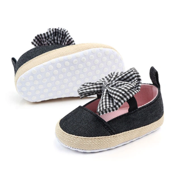 Factory Baby Shoes Gift Baby Casual Canvas Cartoon Print Rubber Sole Infant Moccasin Newborn