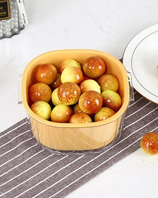 Food Fruit Drain Basket for Home Kitchen Camping Multi-Function Wash Fruit Bowl Storage Basket