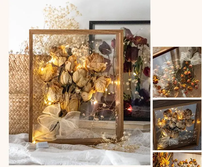 Multi-Size Dried Flower Photo Hollow Picture Frame