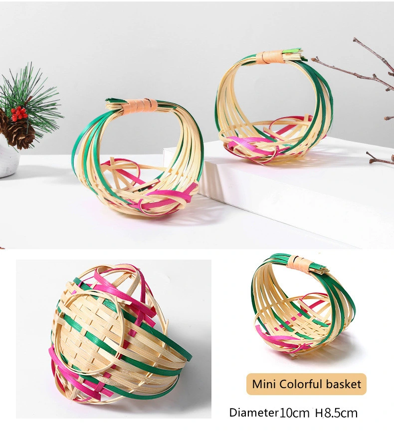 Mini Portable Bamboo Storage Fruit Basket