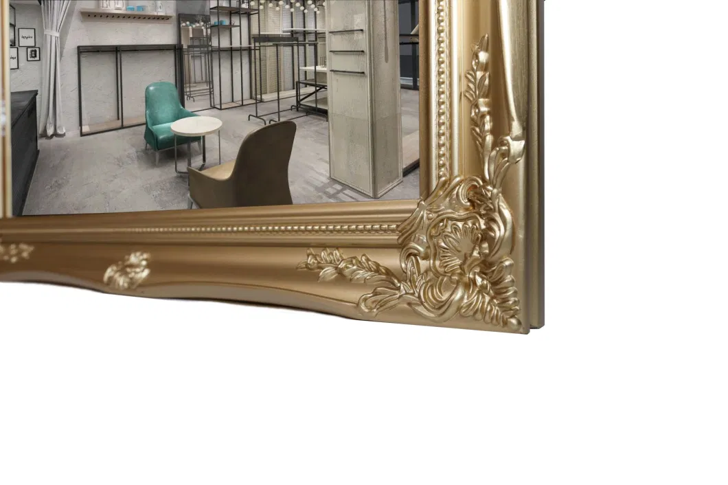 Custom Large Gold Black White Black Metal Home Decor Dressing Wall Full Length Long Floor Standing Mirror Frame Wholesale Antique Bathroom Painting Photo