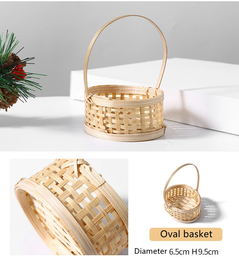 Mini Portable Bamboo Storage Fruit Basket