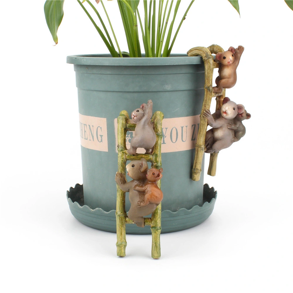 Climbing Ladder Small Koala Pot Creative Home Gardening Resin Decoration Pieces