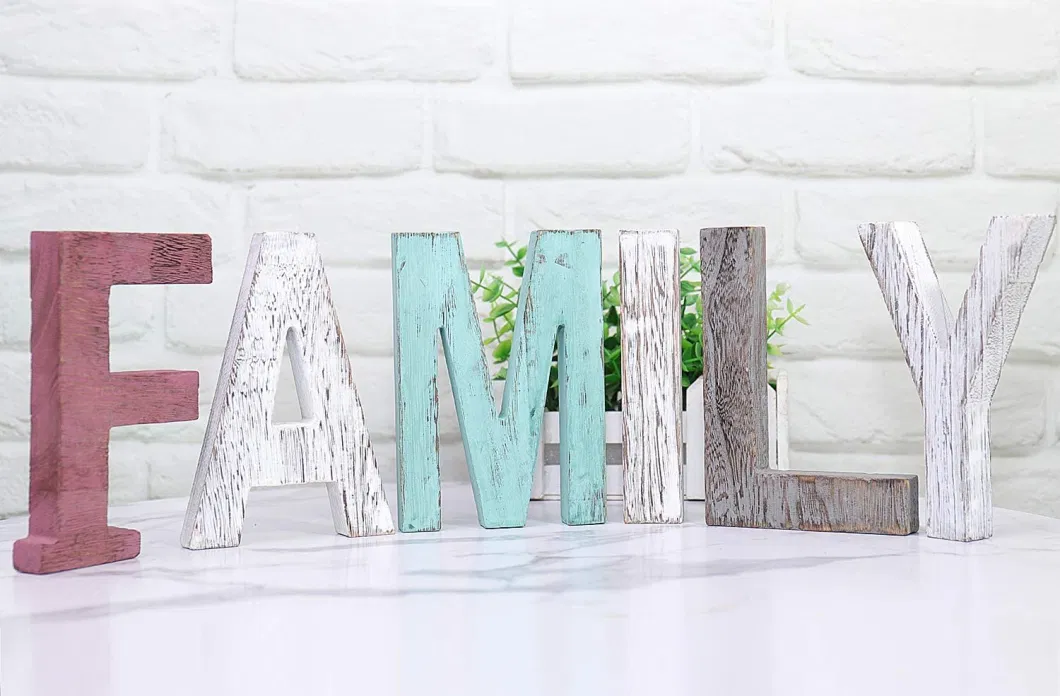 Decorative Farmhouse Stand Rustic Wood Family Sign