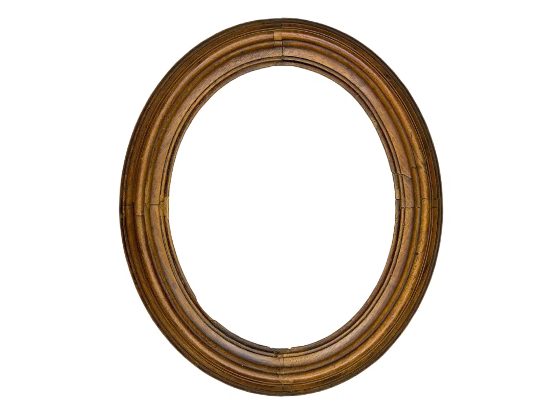 Oval Golden Silver White Classical Wood and Resin Wall Decorative Home Decoration Promotion Gift Display Photo Picture Mirror Frames