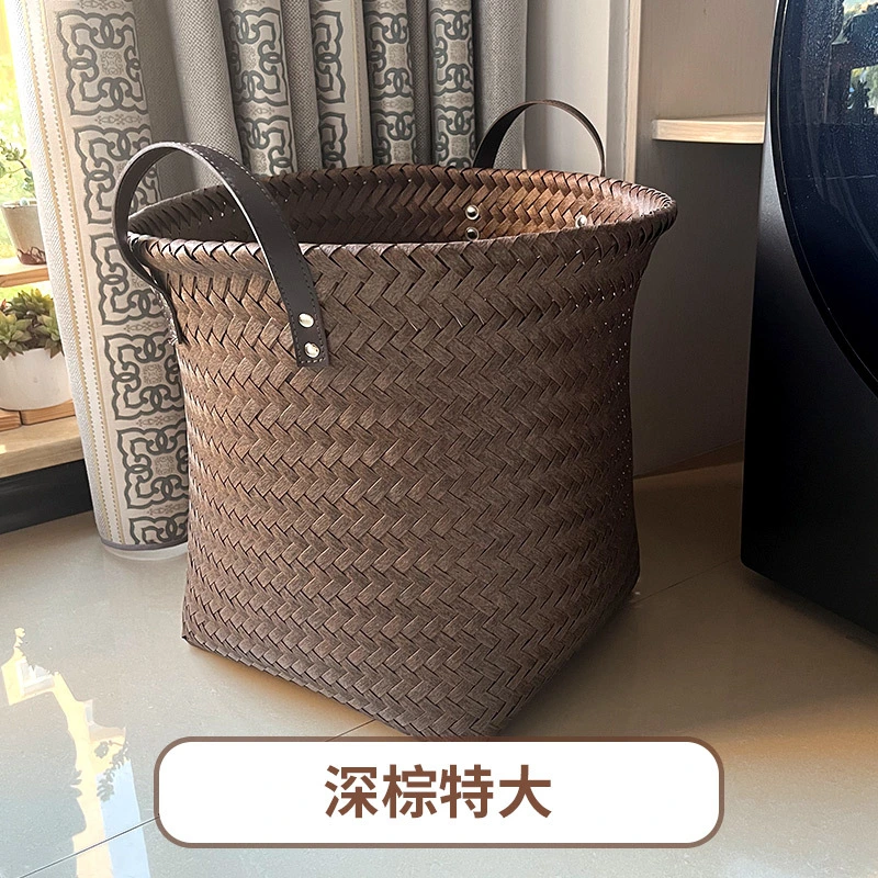 Imitation Rattan Woven Picnic Water and Fruit Basket Kitchen Storage Frame