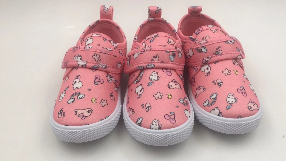 Kids Baby Injection Shoe PVC Outsole Canvas Sneakers Shoes