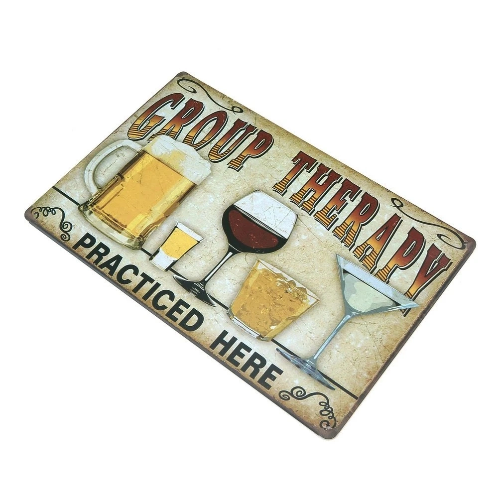 Custom Logo Vintage Beer Metal Plate Painting Wall Decor for Bar Pub Kitchen Home Poster Plate Metal Signs Painting Plaque 20*30cm