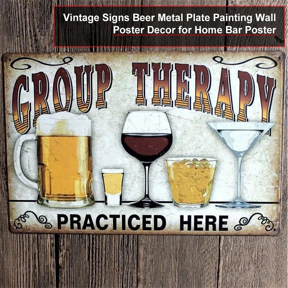 Custom Logo Vintage Beer Metal Plate Painting Wall Decor for Bar Pub Kitchen Home Poster Plate Metal Signs Painting Plaque 20*30cm