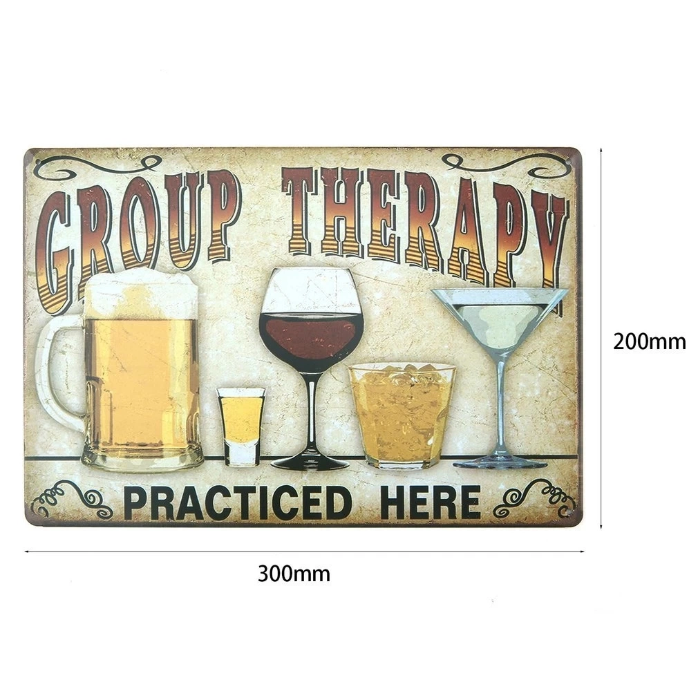 Custom Logo Vintage Beer Metal Plate Painting Wall Decor for Bar Pub Kitchen Home Poster Plate Metal Signs Painting Plaque 20*30cm