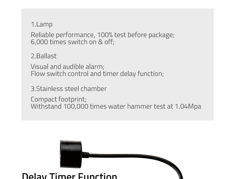 Ultraviolet Ray Sterilizer UV Water Treatment for Food and Beverage Application