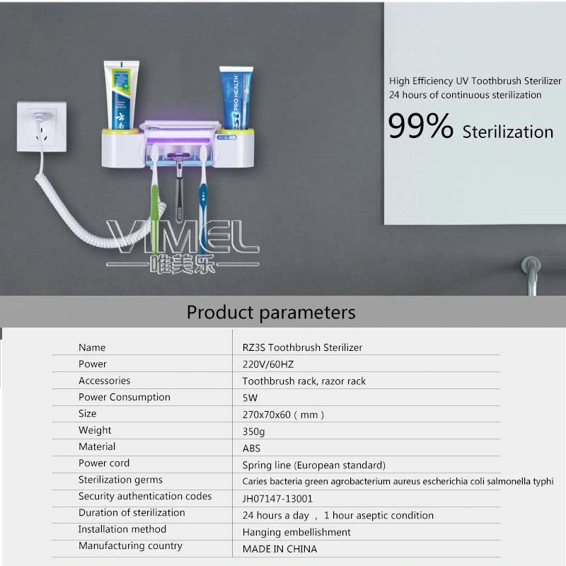 Portable UV Toothbrush Sterilizer for Traveling and Household