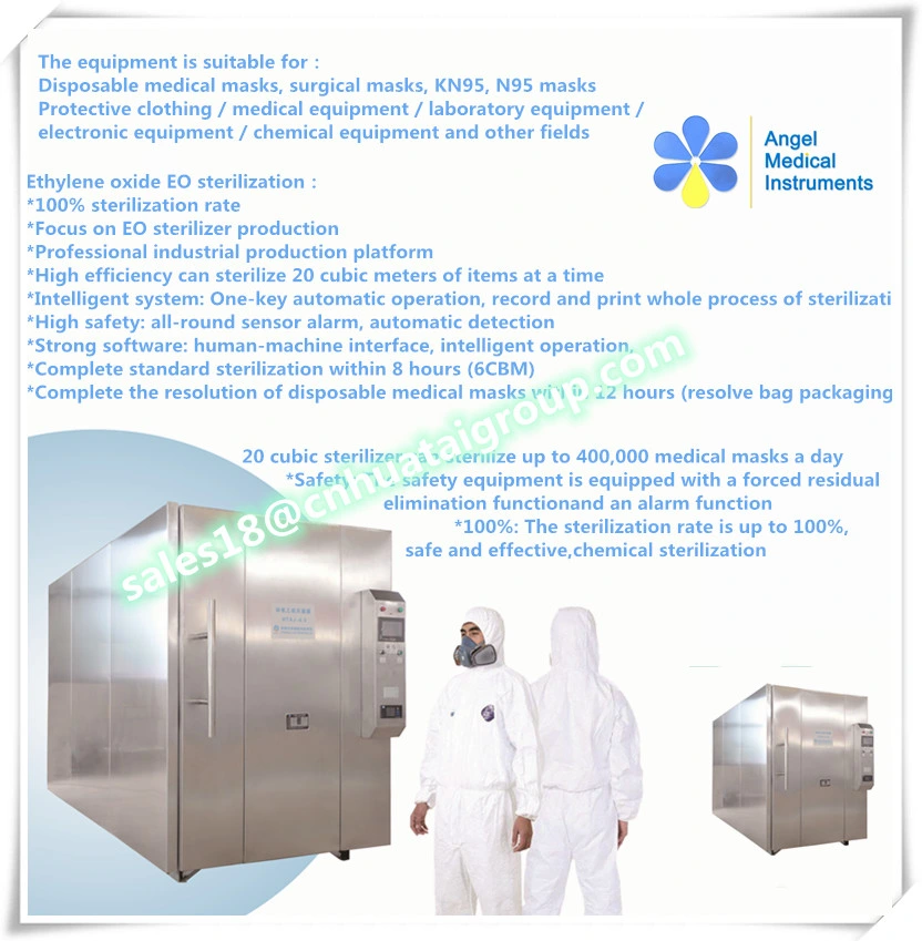 15 Cbm Medical Waste Autoclave Eo Gas Sterilizer / Hospital Sanitizer with 2-20cube