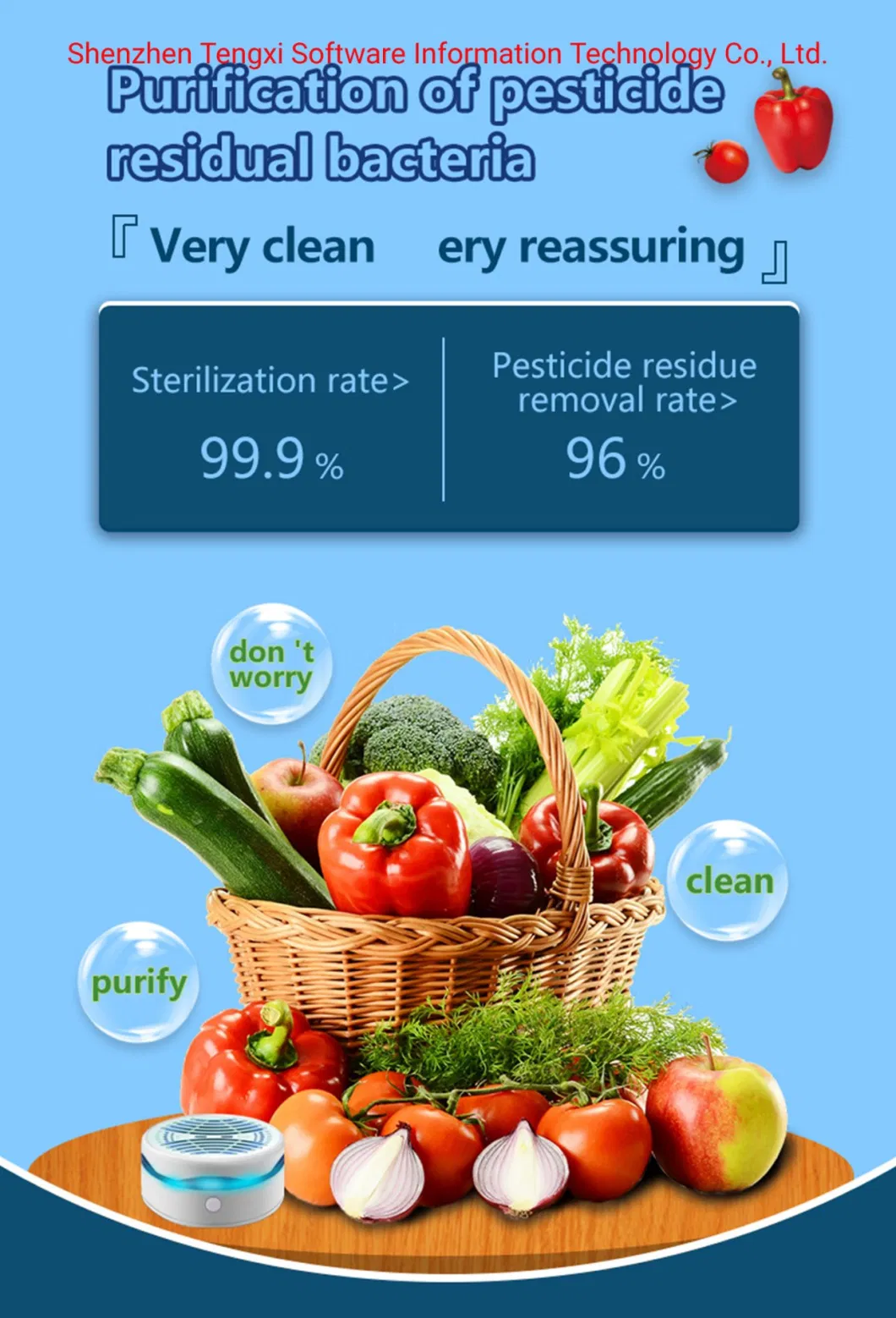 Fruit and Vegetable Purifier with CE&FCC