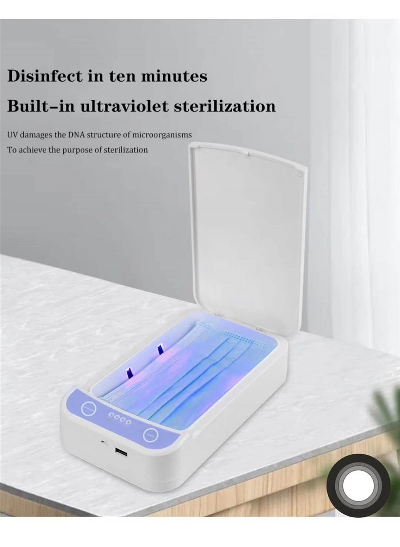 Factory Ce Portable Mobile Phone Disinfection Ultraviolet Sterilization Case Sterilizer Box for Mask