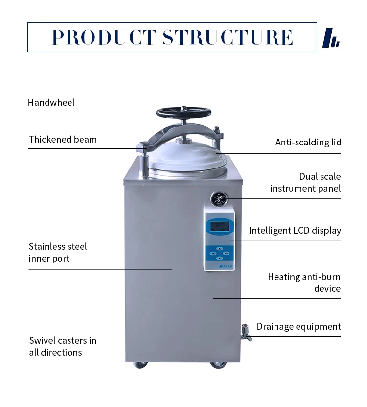 Steam Sterilizers Vertical Autoclaves Mushroom Retort 100L 150L