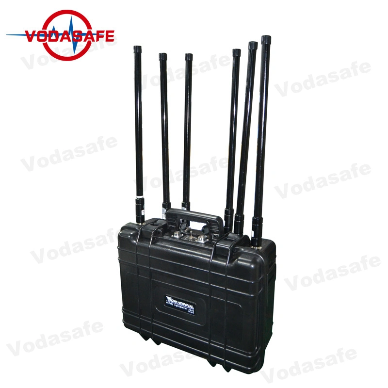 300m Coverage Range 75W Drone Signal Blocker with High Gain Antennas Anti Drone Device