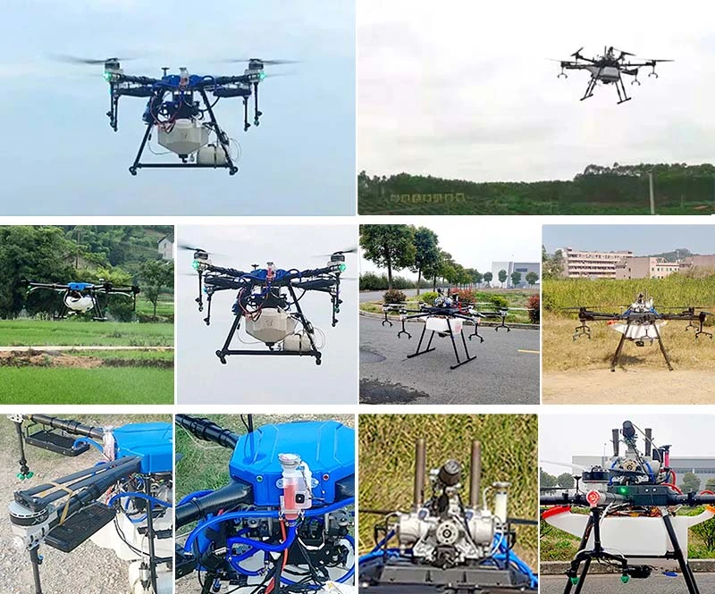 16 L 60 L Oil-Electric Hybrid Drones Crop Spraying GPS Uav Farm Sprayer Drone for Agriculture
