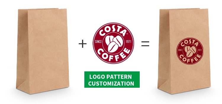 Custom Cheap Food Packaging Brown Kraft Paper Bread Bag, Wholesale Accept Custom Greaseproof Food Paper Bag