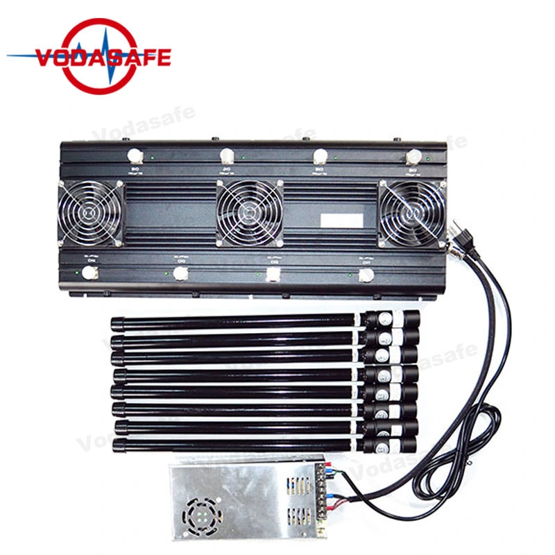 8 Antennas Drone Signal Jammer with External Omni-Directional Vehicle Installation WiFi GPS Drone Shield