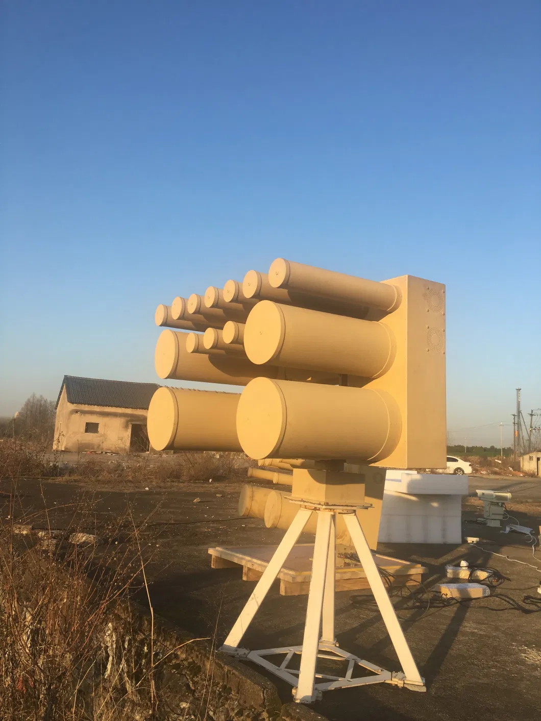 Stationary Anti-Drone Vehicle Detector Jammer System