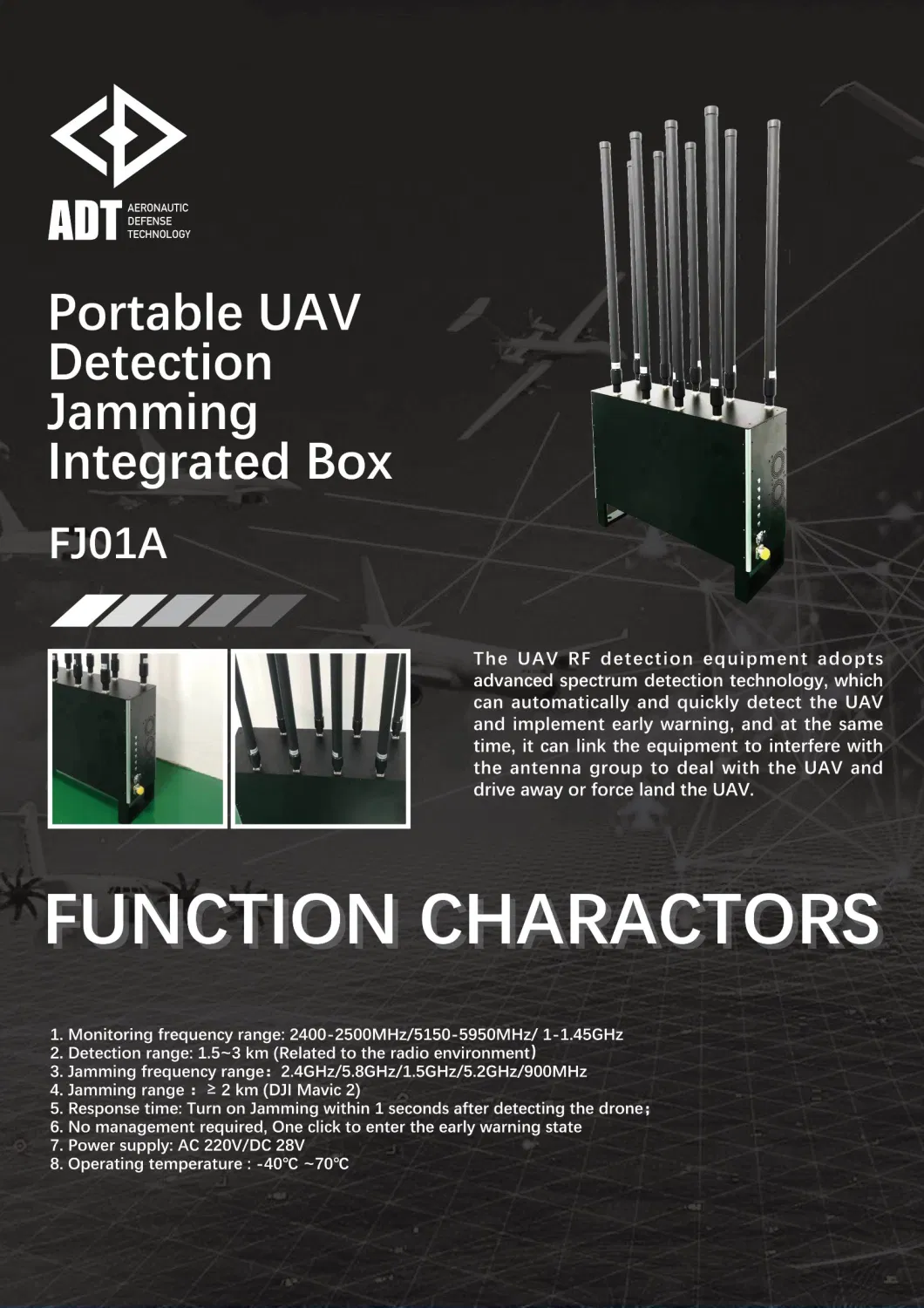 Precision Counter-Uav Jammer Technology: The 3km Long Distance 8-Band Drone Jamming Solution