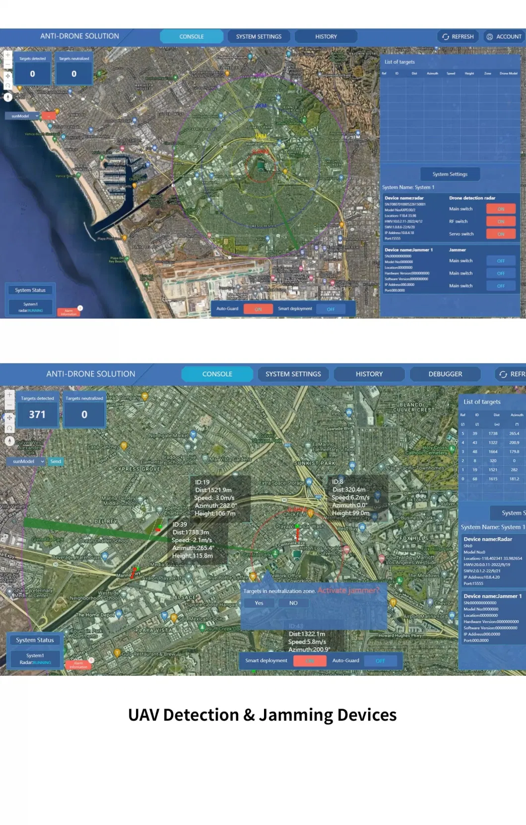 Blocking Anti Drone Equipment Intelligent Detection and Defense Integrated Detection Radar