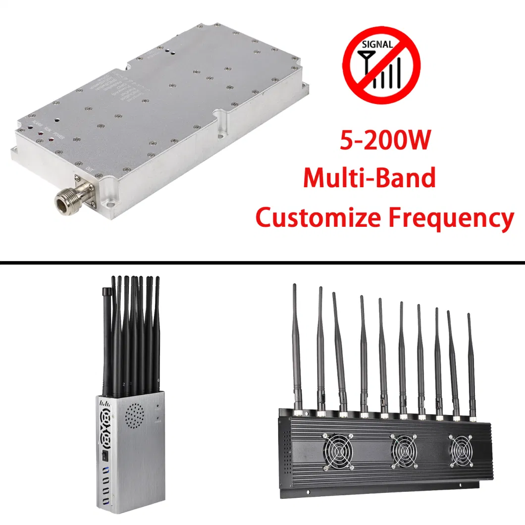 Long Range 100W Uav Drone Blocking Bluetooth WiFi 2.4G Signal Jammer Module