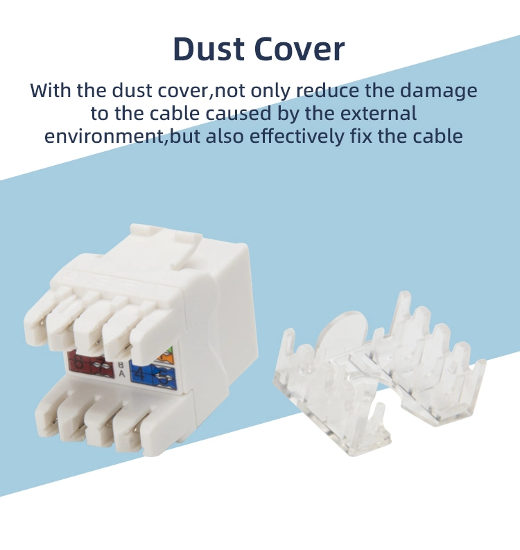 Cat 6 Unshielded Modular Punch Down 180 Degree Keystone Jack RJ45 8p8c Cat5e CAT6 CAT6A UTP Modular Jack