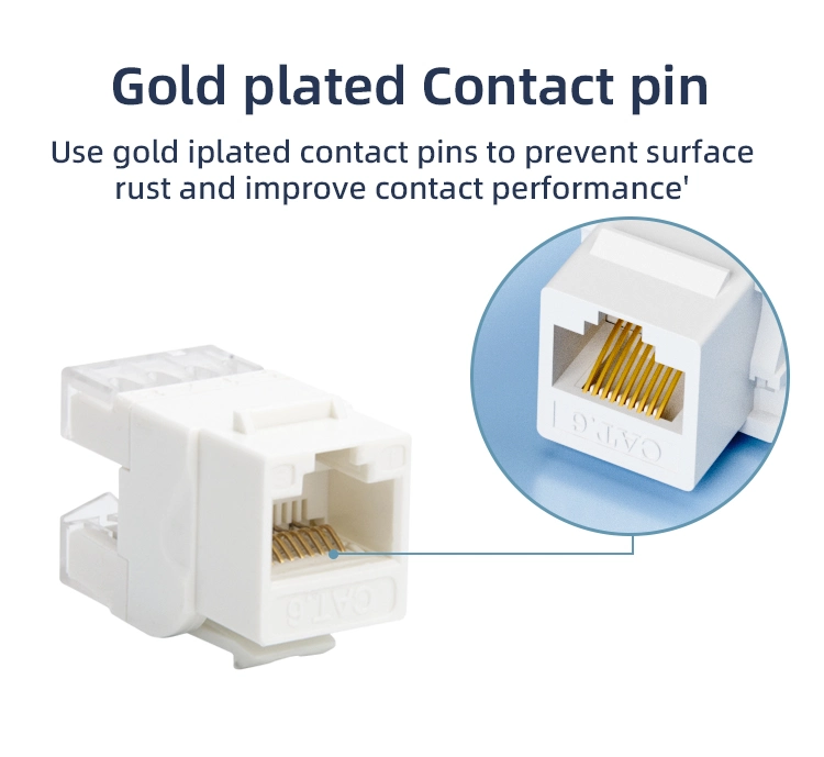 Cat 6 Unshielded Modular Punch Down 180 Degree Keystone Jack RJ45 8p8c Cat5e CAT6 CAT6A UTP Modular Jack