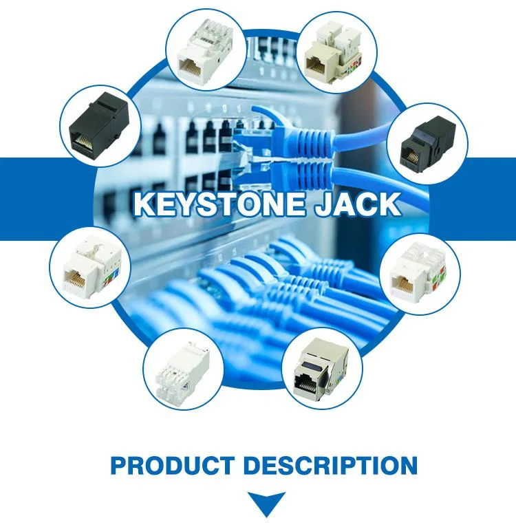 Cat7 RJ45 Keystone Jack with Box