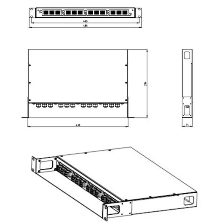 24 Years 16 Port Fiber Optic Switch Distribution Patch Panel