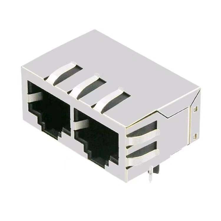 Plug CAT6 Cat5 RJ45 Metal Magnetics 8 Pin Price Ethernet Network Ethernet Jack 1X2 Port Cable RJ45 Connector