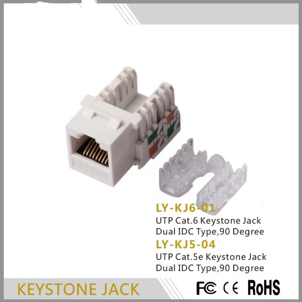 RJ45 Female Cat6 UTP 110 Punch Down Keystone Jack