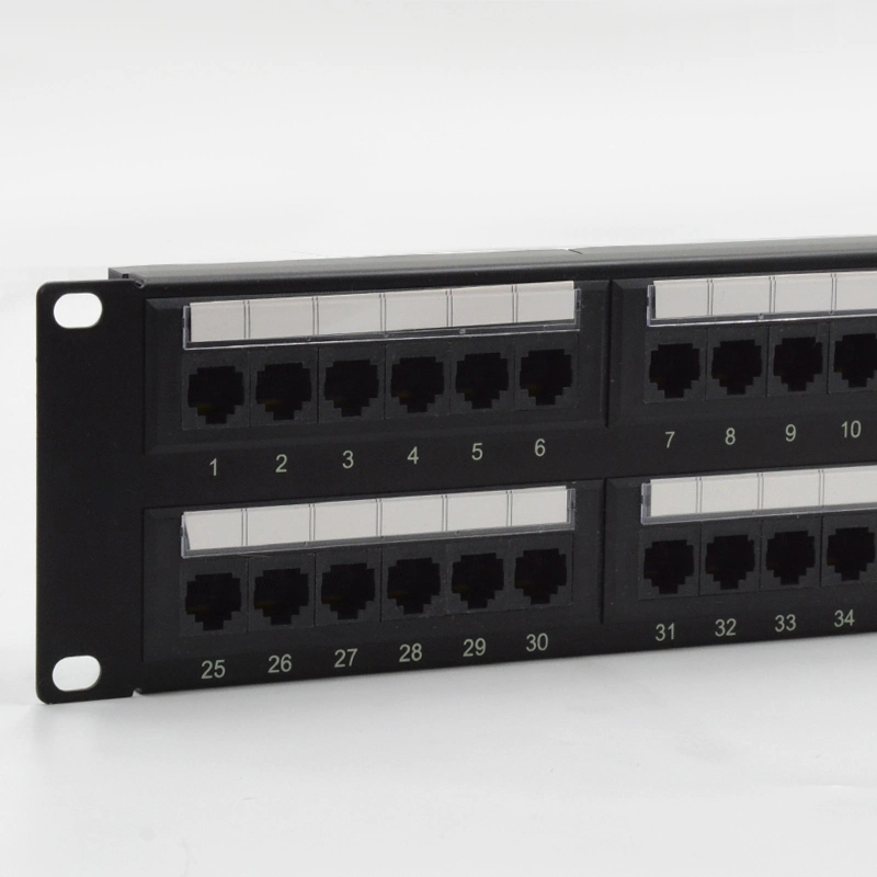 Patch Panel RJ45 Network Modular 48 Port 2u Black