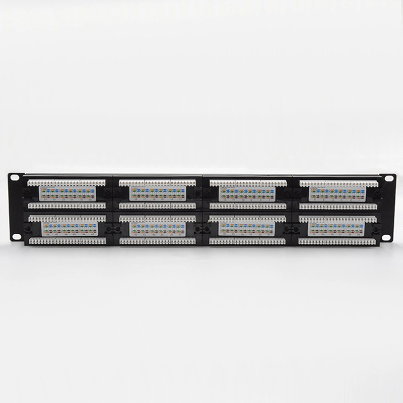 Patch Panel RJ45 Network Modular 48 Port 2u Black