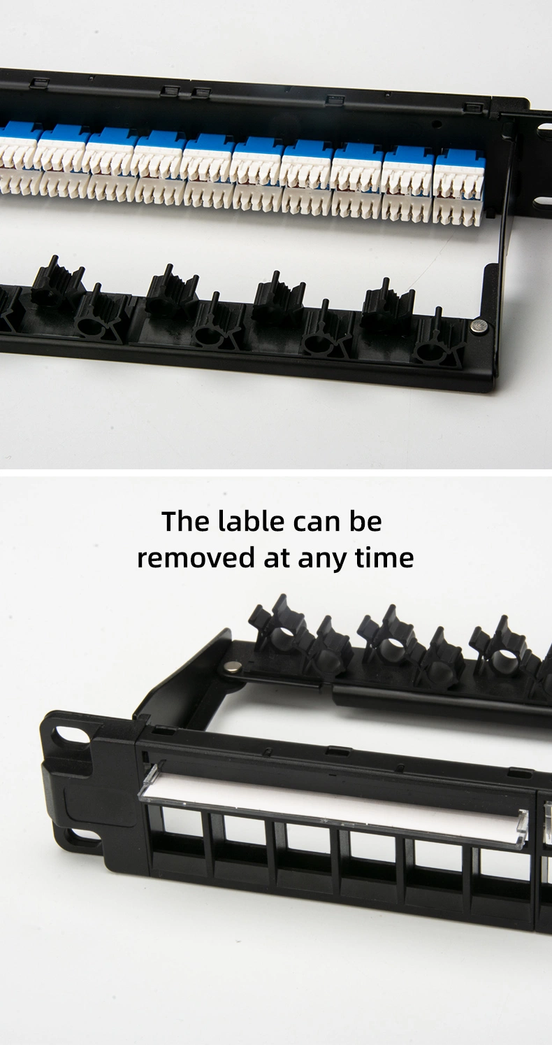 1u Rack-Mount High and Down Shielded Blank Keystone Patch Panel