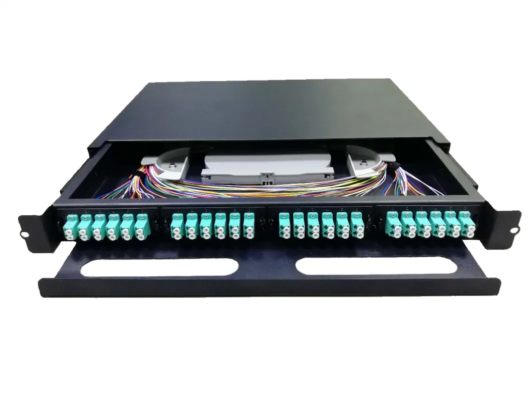 Rack Mount ODF Sc Adapter &amp; Pigtail 48 Port Patch Panel