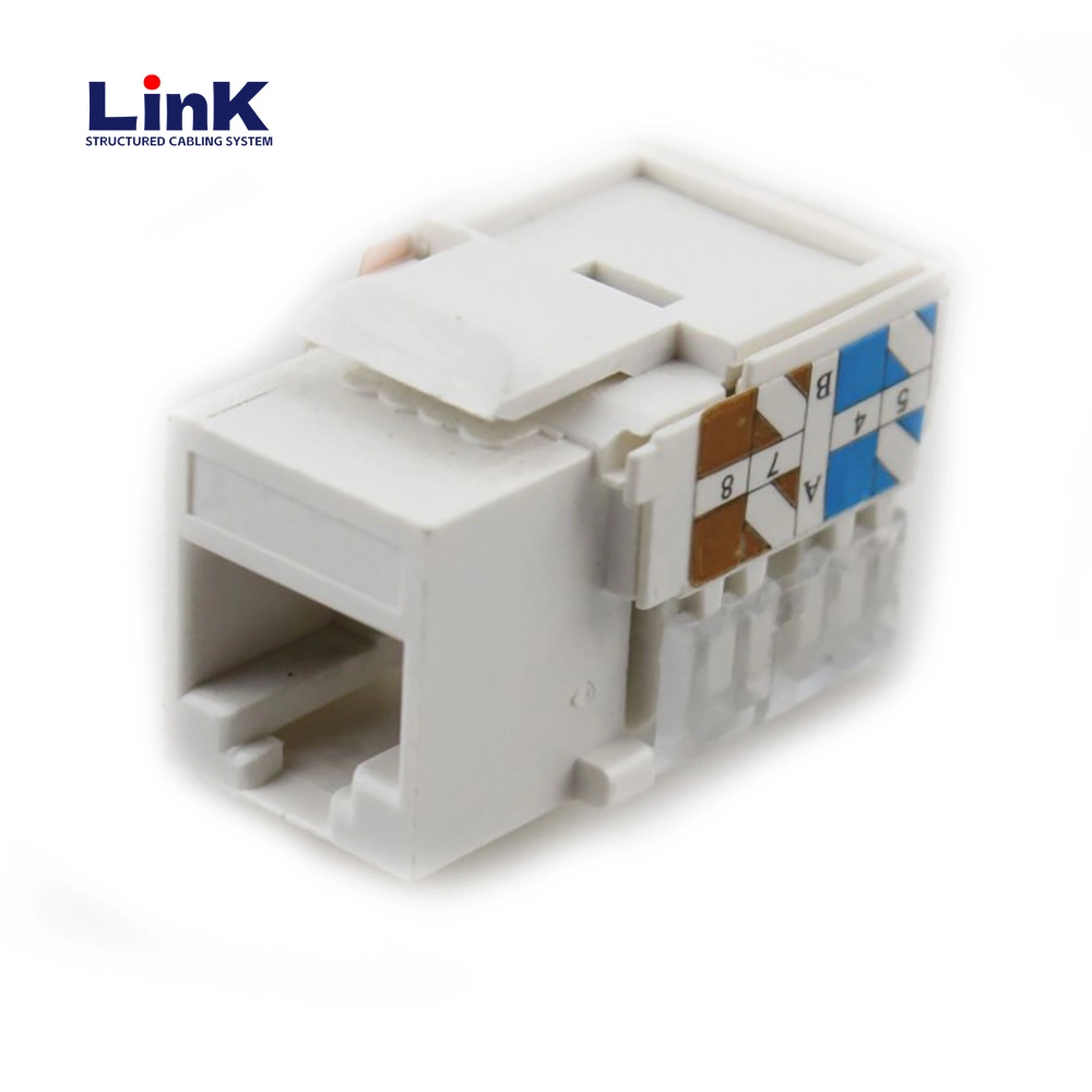 RJ45 CAT6 Keystone Jack 180 Degree UTP Connection with Dust Cover