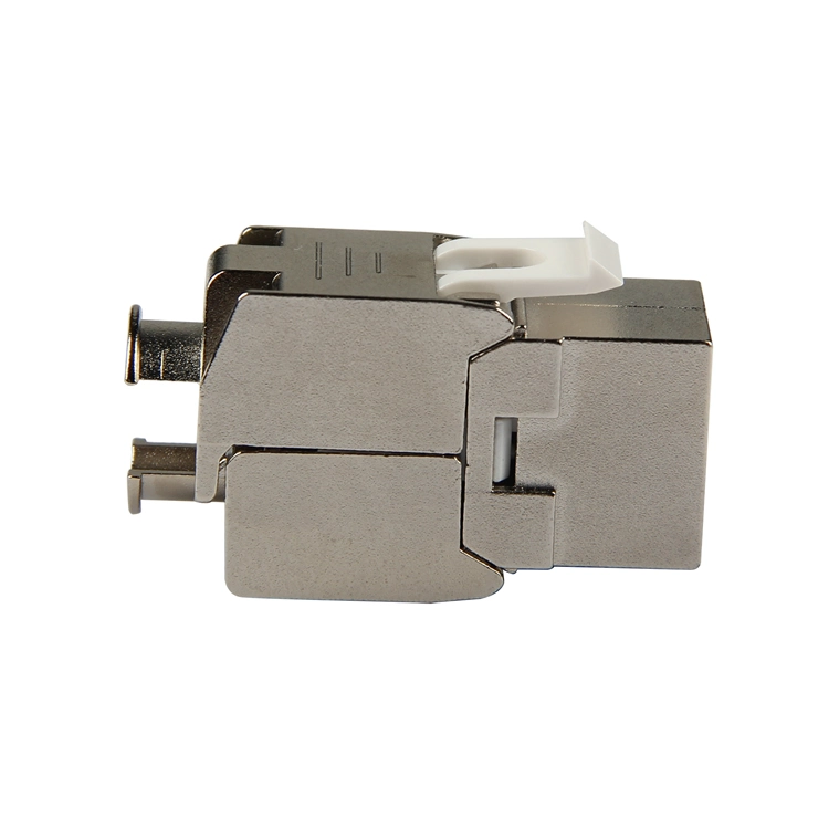 CAT6 RJ45 180 Degree Keystone Jack Toolless Shielded FTP STP Zinc Alloy