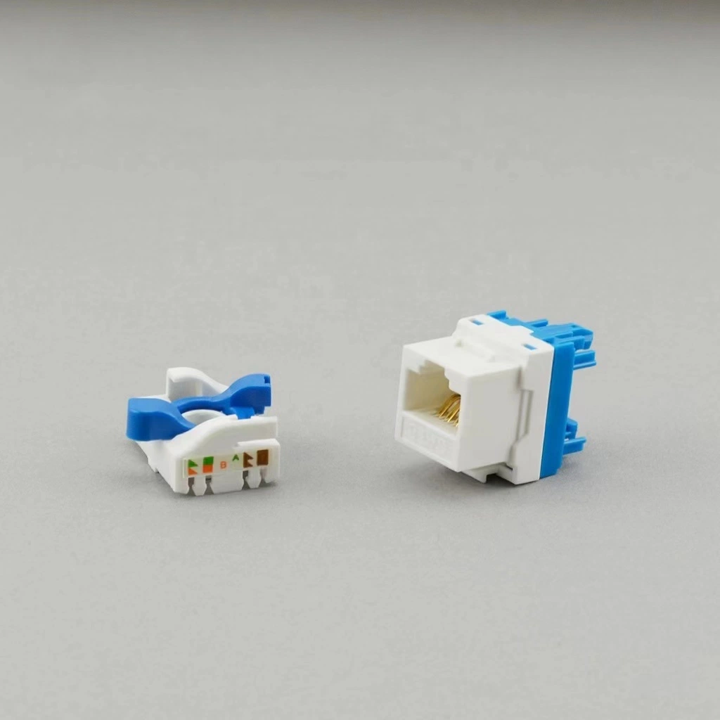 CAT6 Keystone Coupler RJ45 UTP Coupler Insert Snap-in Connector Socket Adapter Port for Wall Plate Outlet Panel