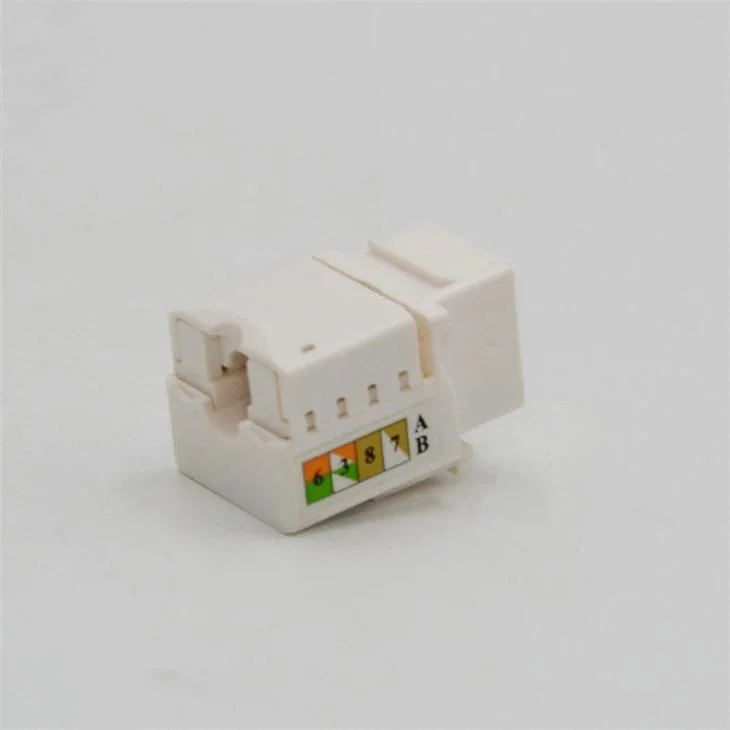 Hot Selling Networking T568b RJ45 8p8c 90 Degree CAT6 UTP Punch Down Keystone Jack Cat5e CAT6 Modular Jack