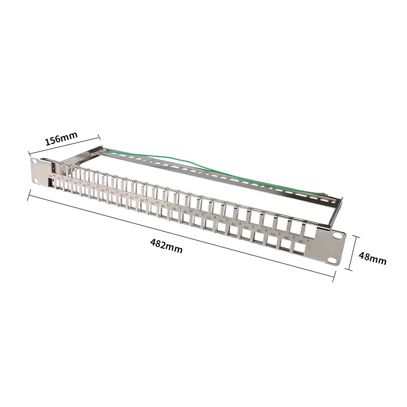 19&quot;1u UTP Cat5e/CAT6 Network Cable Patch Panel 24 Ports Krone with Back Bar