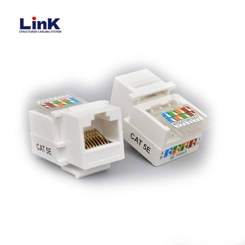 RJ45 CAT6 Keystone Jack 180 Degree UTP Connection with Dust Cover