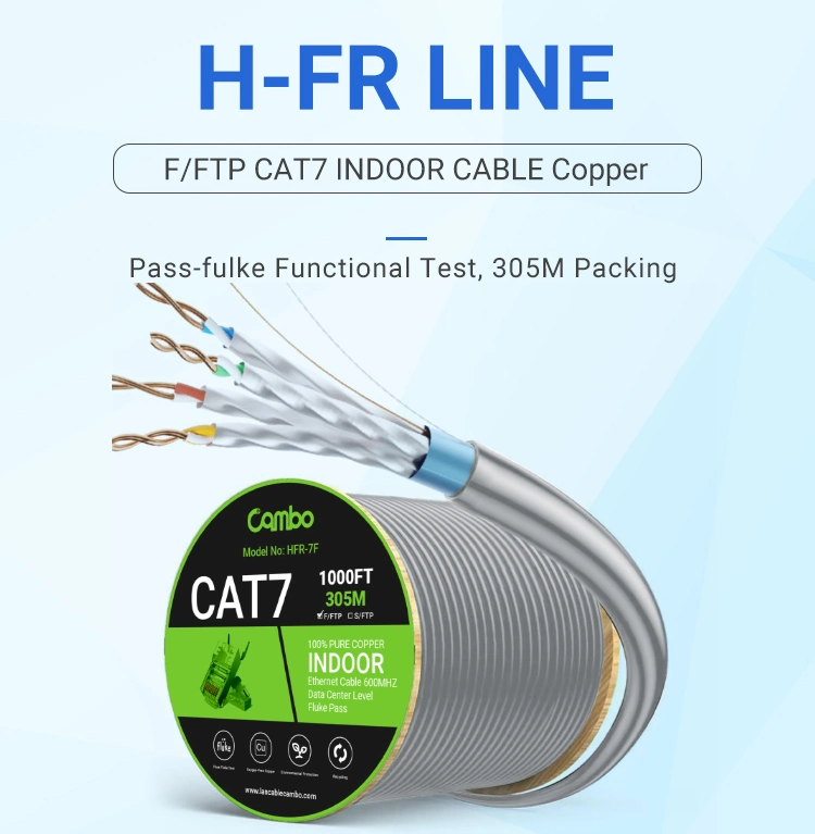 LSZH Cambo 305m/Box S/FTP F/FTP China camera Cable Cat7