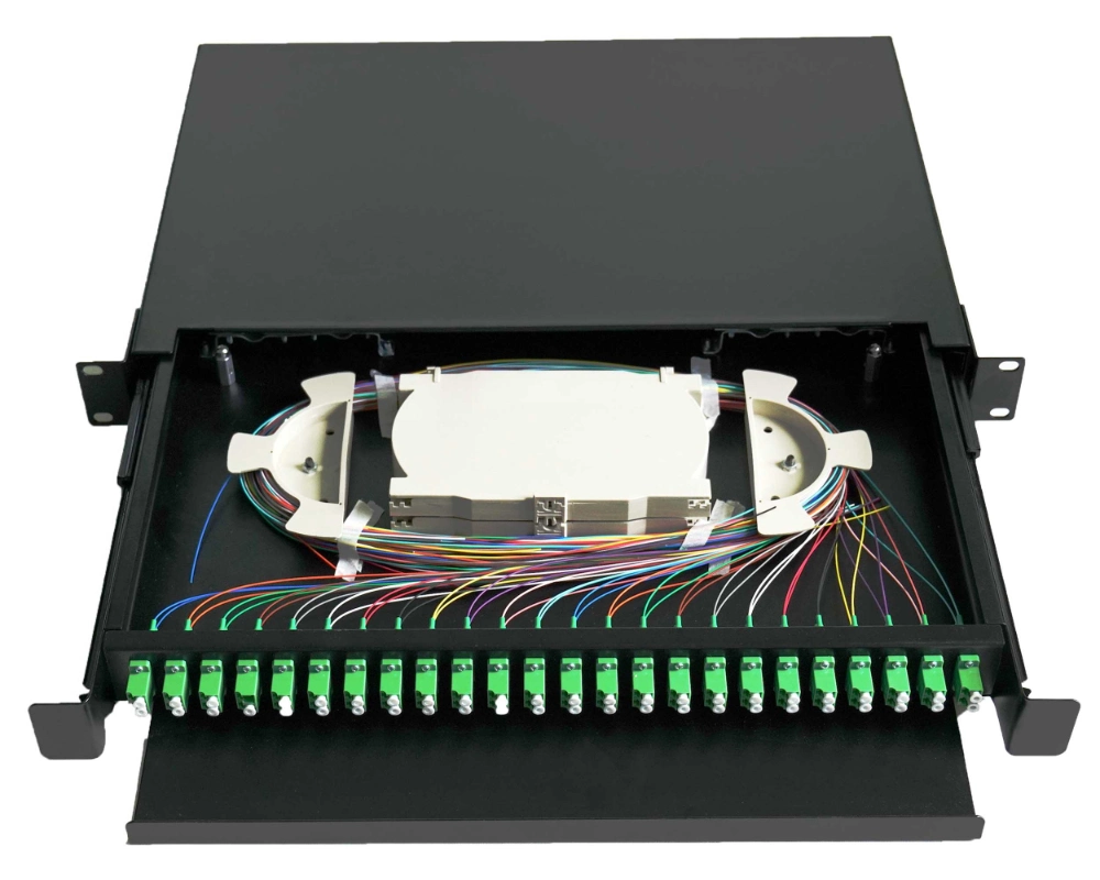 FTTH Outdoor ODF Equipment Rack Wall Mount ABS Plastic or Steel Fiber Optic Splice Tray Patch Panel 12port 24port 48port 96port